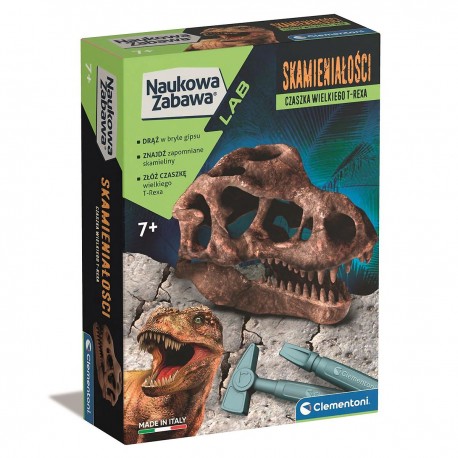 507900 CLEMENTONI SKAMIENIAŁOŚCI CZASZKA WIELKIEGO T-REXA