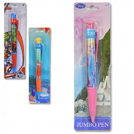 263161 DŁUGOPIS JUMBO 25 cm BAJKA LICENCJA MIX