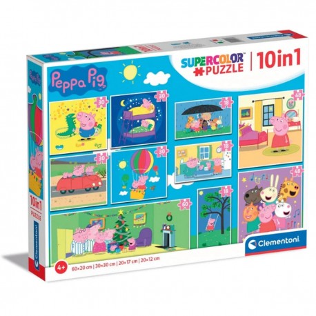 202713 CLEMENTONI PUZZLE 10w1 PEPPA PIG - SUPERCOLOR