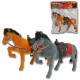 390585 KOŃ FLOKOWANY 2 KOLORY ZWIERZĘTA KONIE