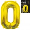 180862 ZŁOTY BALON FOLIOWY CYFRA "0" B&C 85 cm GODAN