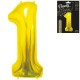180909 ZŁOTY BALON FOLIOWY CYFRA "1" B&C 85 cm GODAN