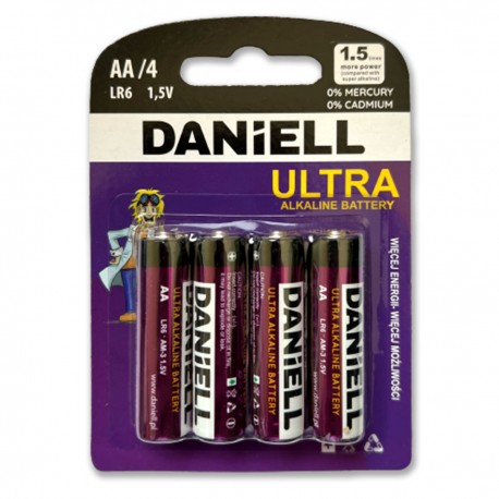 037706 BATERIA DANIELL ULTRA AA R6 1,5V 4 SZT