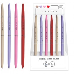 327130 DŁUGOPIS SLIM HEARTS 4 KOLORY