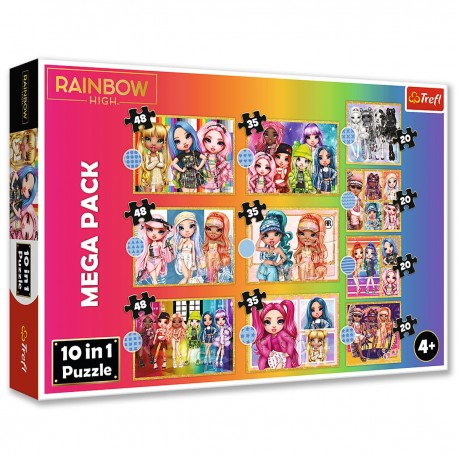 96000 TREFL PUZZLE 10W1 RAINBOW HIGH KOLEKCJA MODNYCH LALEK