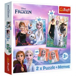 93335 TREFL PUZZLE 2w1 MEMOS FROZEN KSIĘŻNICZKI
