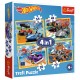 34627 TREFL PUZZLE 4w1 POJAZDY HOT WHEELS