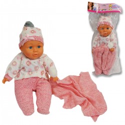 786263 LALKA BOBAS Z DŹWIĘKIEM W WORKU Z JĘZYKIEM POLSKIM 45 CM