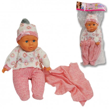 786263 LALKA BOBAS Z DŹWIĘKIEM W WORKU Z JĘZYKIEM POLSKIM 45 CM