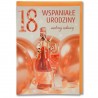 B6B KARTKA OKOLICZNOŚCIOWA + KOPERTA 18 URODZINY MIX