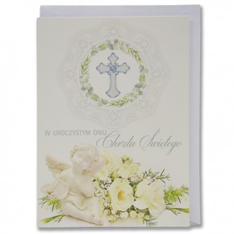 B6B KARTKA OKOLICZNOŚCIOWA + KOPERTA CHRZEST ŚWIĘTY MIX