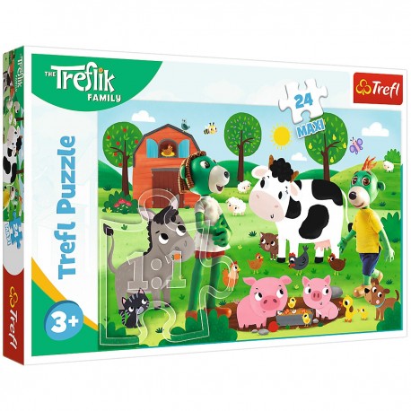 14361 TREFL PUZZLE MAXI 24 TREFLIKI NA FARMIE
