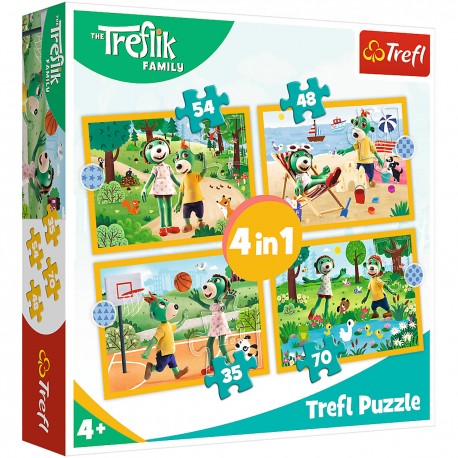 34623 TREFL PUZZLE 4w1 TREFLIKI NA WAKACJACH