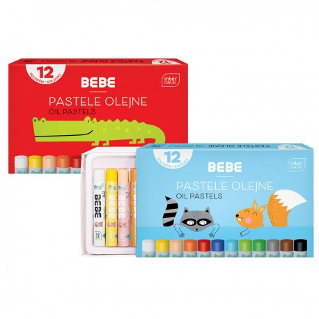 327321 BEBE PASTELE OLEJNE 12 KOLORÓW INTERDRUK