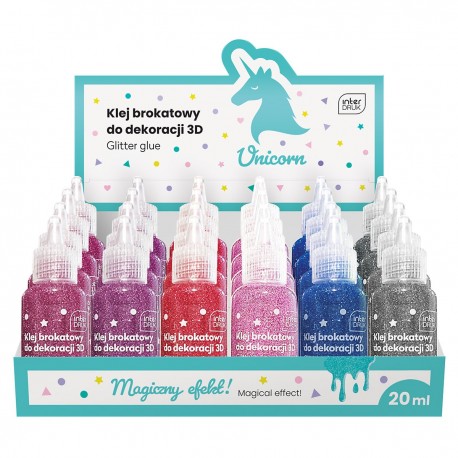 337085 KLEJ BROKATOWY 3D 20ml UNICORN INTERDRUK