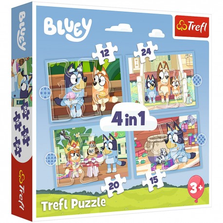34637 TREFL PUZZLE 4w1 WOLNY CZAS Z BLUEY