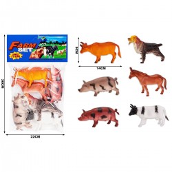 459240 ZESTAW ZWIERZĘTA DOMOWE FARMA 6 EL. W FOLII GAZELO