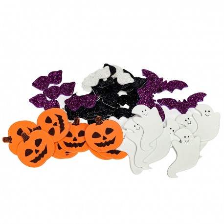 703021 NAKLEJKI Z PIANKI HALLOWEEN v1 30-45 mm 58 szt. BREWIS