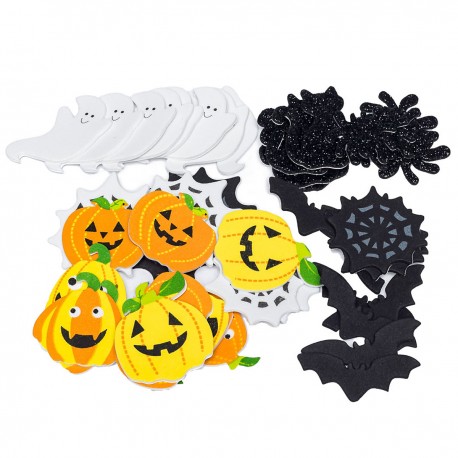 703045 NAKLEJKI Z PIANKI HALLOWEEN v2 30-45 mm 40 szt. BREWIS