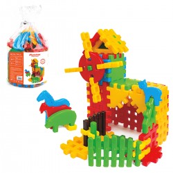 900963 KLOCKI DUŻE WAFFLE WOREK MIX MŁYN 30 SZT. MARIOINEX