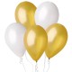 945416 BALONY ZŁOTE i PERŁOWE METALICZNE 26 cm 50 szt. GODAN