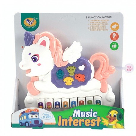 120317 ZABAWKA MUZYCZNA - PIANINKO JEDNOROŻEC ASKATO