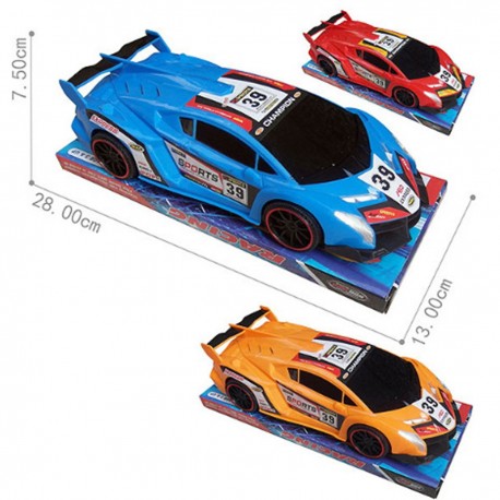 414938 AUTO SPORTOWE POD KLOSZEM 3 KOLORY BIGTOYS