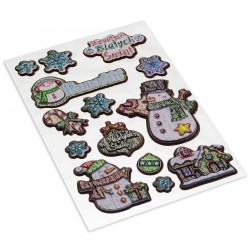 702376 NAKLEJKI NA FOLII BAŁWANKI WESOŁYCH ŚWIĄT ŚWIĘTA BREWIS