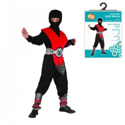 671596 STRÓJ KOSTIUM CZERWONY NINJA 130/140 CM GODAN