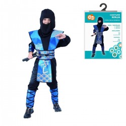 8644002 STRÓJ KOSTIUM NIEBIESKI NINJA 130/140 CM GODAN