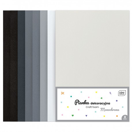 338310 PIANKA DEKORACYJNA 8 szt. MONOCHROME INTERDRUK