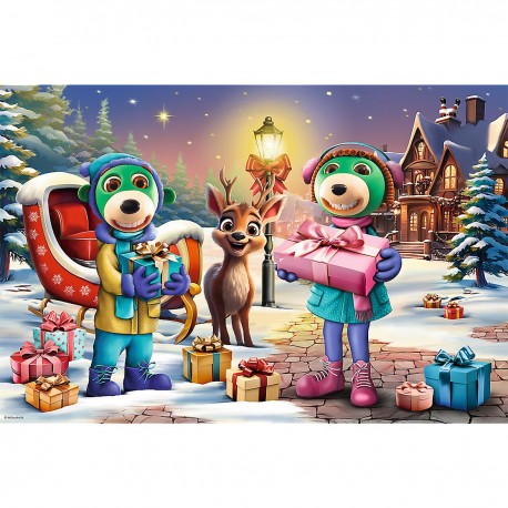 14360 TREFL PUZZLE MAXI 24 ZIMOWY CZAS Z TREFLIKAMI