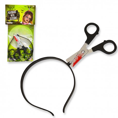 012948 HALLOWEEN OPASKA NA GŁOWE NOŻYCZKI 7&7