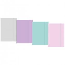278296 TECZKA A5 Z GUMKĄ PASTELOWY MIX INTERDRUK