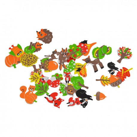 705377 NAKLEJKI Z PIANKI- LAS 48 SZT. BREWIS