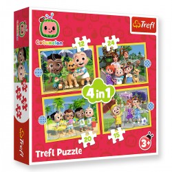 34647 TREFL PUZZLE 4w1 COCOMELON POZNAJ BOHATERÓW