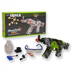 870385 PISTOLET KARABIN NA KULKI WODNE ZIELONE GRAFFITI BEST MS TOYS