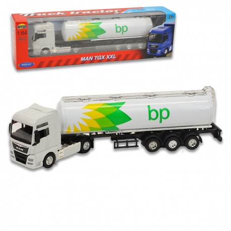WELLY TRUCK MAN TGX XXL Z CYSTERNĄ BIAŁY BP 1:64 580131