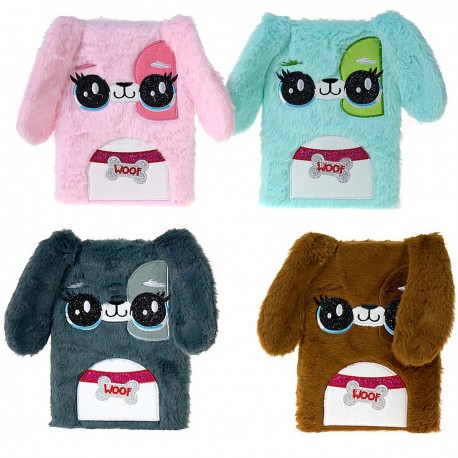 583924 PLUSZOWY NOTES A5 PIESEK 4 KOLORY ADAR