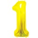 021582 ZŁOTY BALON FOLIOWY CYFRA "1" 85 cm 7&7