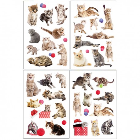 704608 NAKLEJKI 3D KOTY KOTKI MIX WZORÓW BREWIS