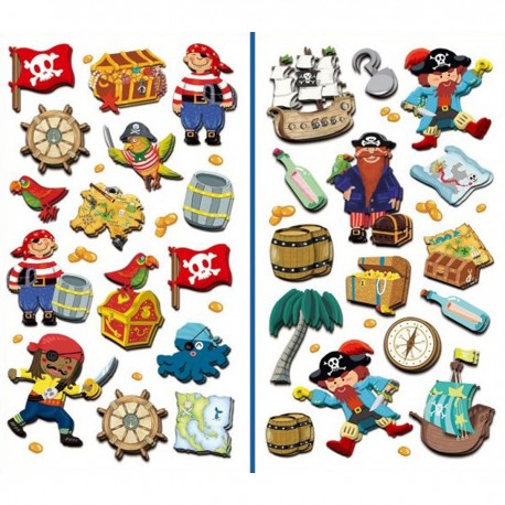 705209 NAKLEJKI PIRACI PIRAT MIX WZORÓW BREWIS