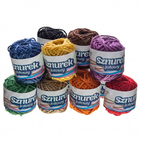 701201 SZNUREK JUTOWY MIX KOLORÓW 20 m BREWIS