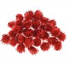 686299 POMPONY DEKORACYJNE Z LUREKSEM CZERWONY 2 cm 40 szt. BREWIS