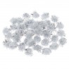 686282 POMPONY DEKORACYJNE Z LUREKSEM SREBRNY 2 cm 40 szt. BREWIS