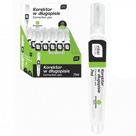249302 KOREKTOR W PISAKU METALOWA KOŃCÓWKA 7ml. INTERDRUK