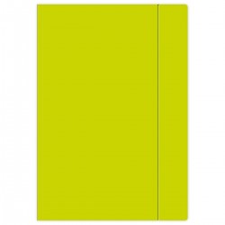 267221 TECZKA A4 Z GUMKĄ FLUO LIMONKOWA INTERDRUK