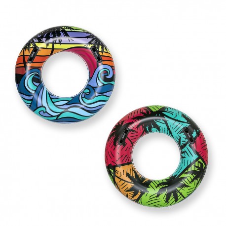 BESTWAY 36228 KOŁO DO PŁYWANIA Z UCHWYTAMI PLAŻA 91 CM 10+