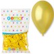 093018 BALONY 100 SZT. METALIZOWANE ŻÓŁTE