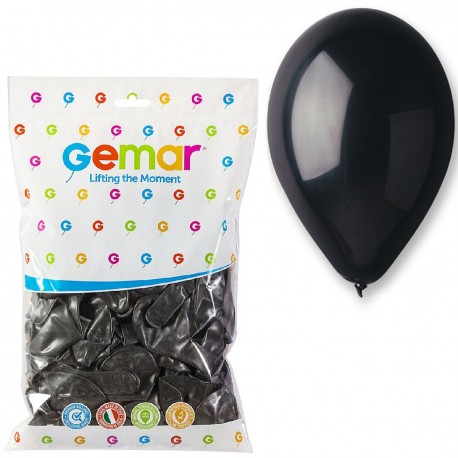 096514 BALONY CZARNE METALICZNE 25 cm 100 szt. GODAN